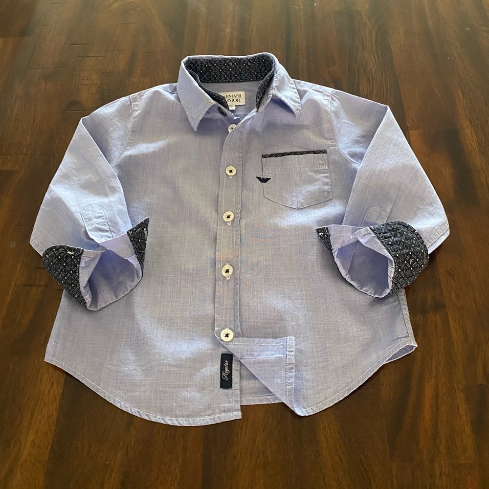 Armani Junior Double Collar Boys Shirt